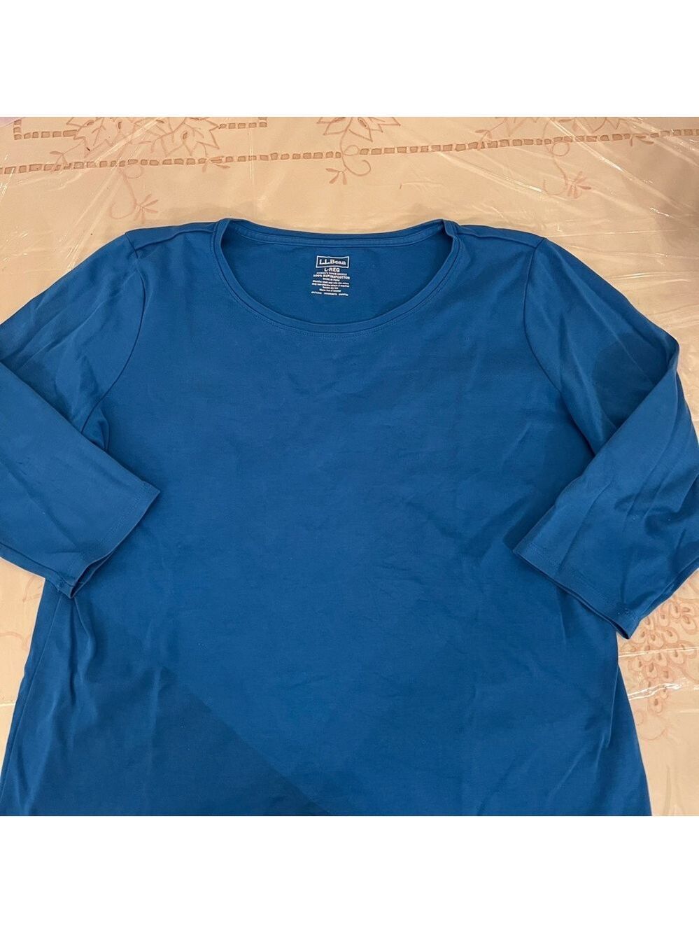 L.L. Bean Women's Pima Cotton 3/4 Sleeve Top - Royal Blue